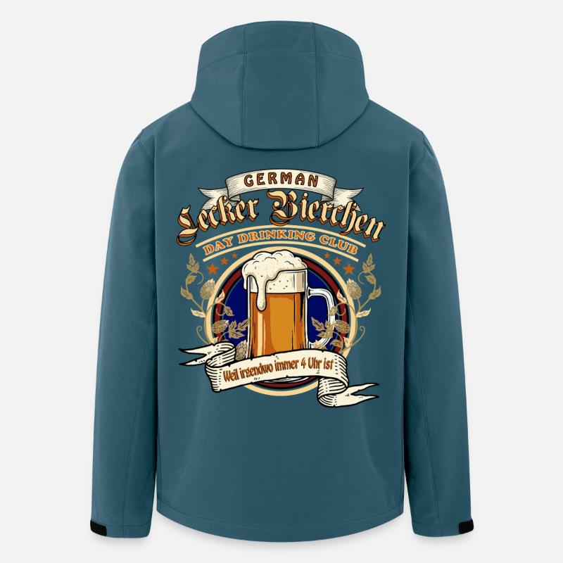 Lecker Bierchen Day Drinking Club - Recycelte Männer Softshell-Jacke von Stanley/Stella - Dunkles Petrol