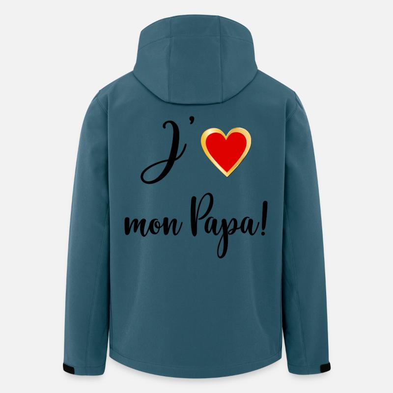 Liebe Grüße, Baby Daddy - Recycelte Männer Softshell-Jacke von Stanley/Stella - Dunkles Petrol
