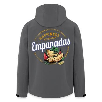 Empanada Snack Vintage Spain Retro Dumplings - Men’s Recycled Softshell Jacket by Stanley/Stella - stargazer - Back - AI Model Male 185 light (185cm)