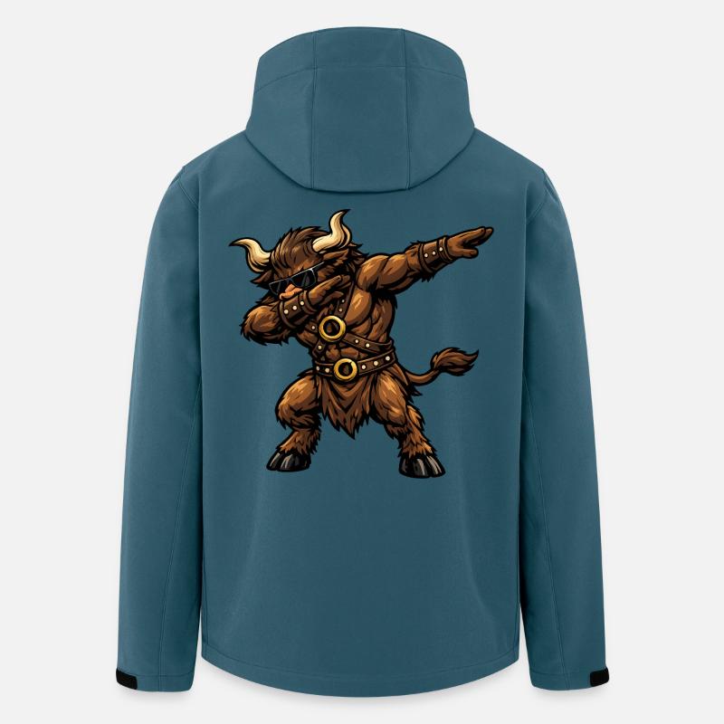 Dabbing Minotaurus - Recycelte Männer Softshell-Jacke von Stanley/Stella - Dunkles Petrol