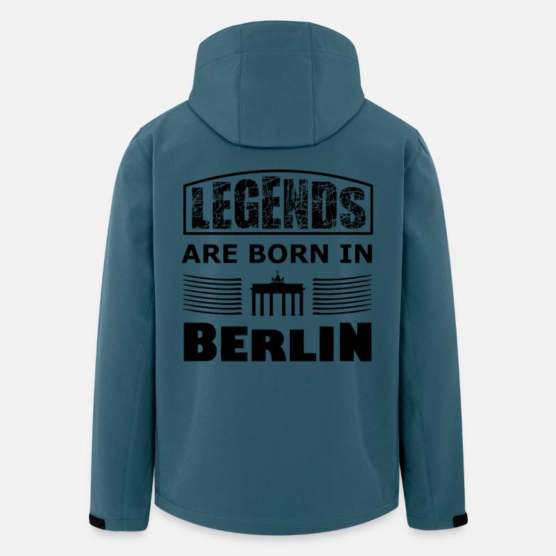 Les Légendes de Berlin - Veste softshell homme en polyester recyclé Stanley/Stella - bleu pétrole foncé