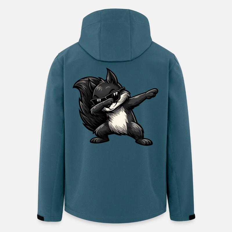 Dabbing Schwarzes Eichhörnchen - Recycelte Männer Softshell-Jacke von Stanley/Stella - Dunkles Petrol