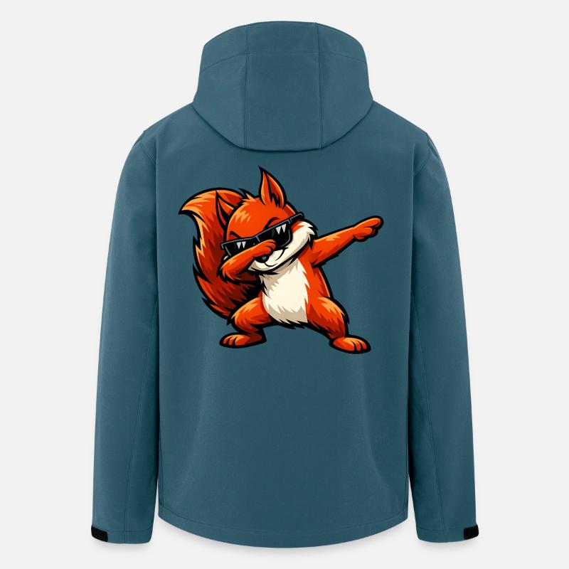 Dabbing Rotes Eichhörnchen - Recycelte Männer Softshell-Jacke von Stanley/Stella - Dunkles Petrol