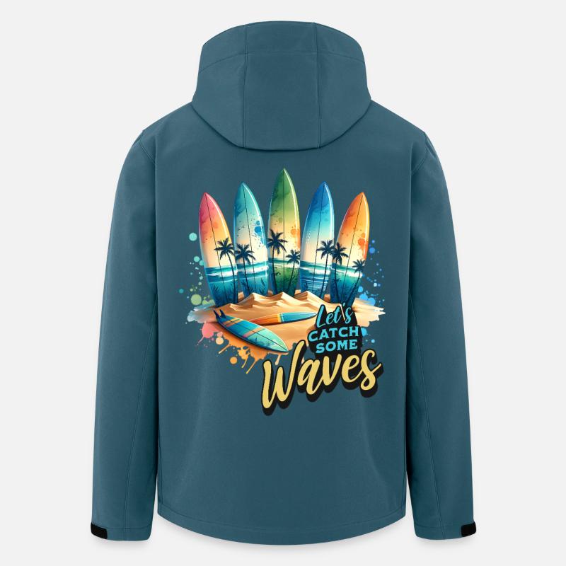 Let's Catch Some Waves - Men’s Recycled Softshell Jacket by Stanley/Stella - stargazer