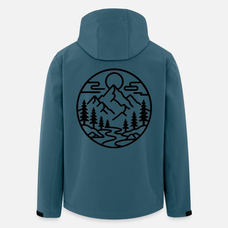 Bergwald Emblem - Recycelte Männer Softshell-Jacke von Stanley/Stella - Dunkles Petrol