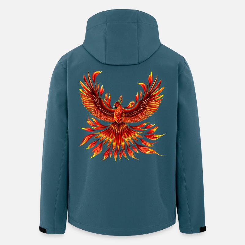 Phönix-Feuervogel - Recycelte Männer Softshell-Jacke von Stanley/Stella - Dunkles Petrol