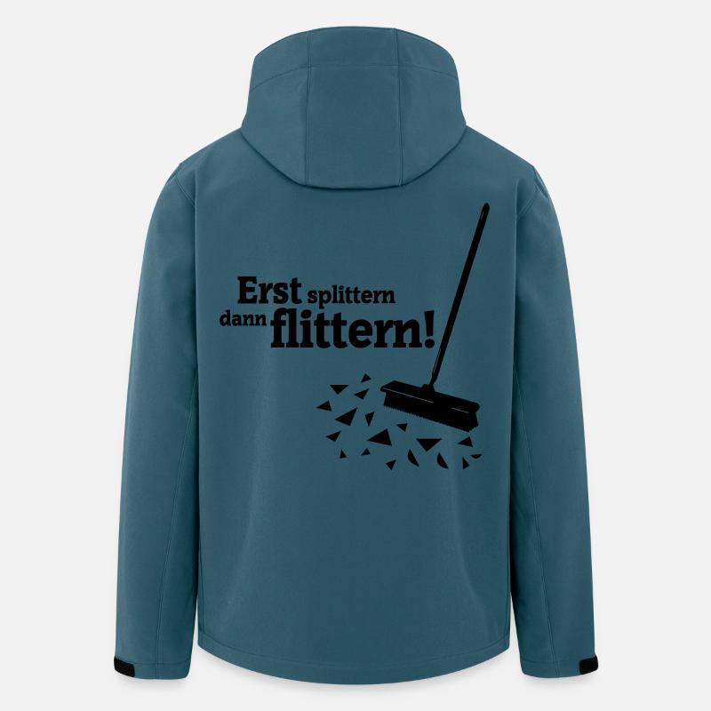 Polterabend - Recycelte Männer Softshell-Jacke von Stanley/Stella - Dunkles Petrol