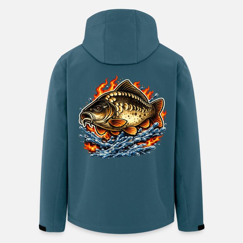 Spiegelkarpfen - Recycelte Männer Softshell-Jacke von Stanley/Stella - Dunkles Petrol