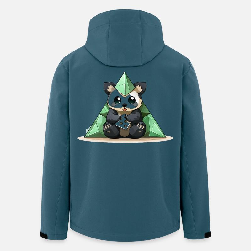 Panda Crystal Pyramid - Men’s Recycled Softshell Jacket by Stanley/Stella - stargazer