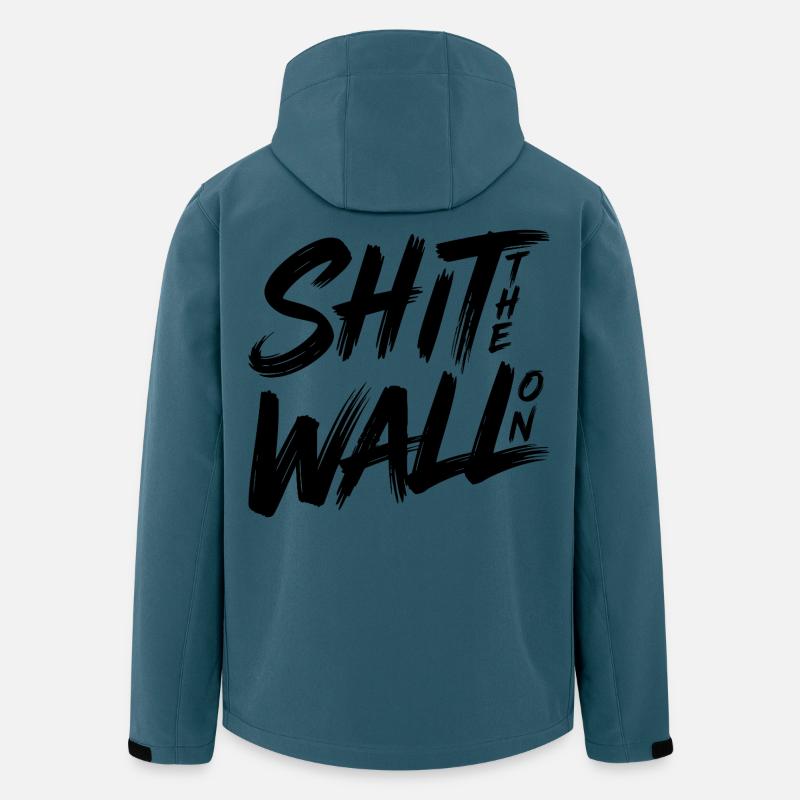 Shit the wall on - Recycelte Männer Softshell-Jacke von Stanley/Stella - Dunkles Petrol