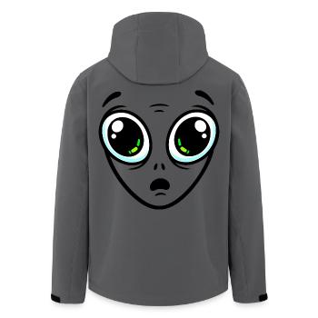 Großäugiger Außerirdischer - Recycelte Männer Softshell-Jacke von Stanley/Stella - Dunkles Petrol - Hinten - AI Model Male 185 light (185cm)
