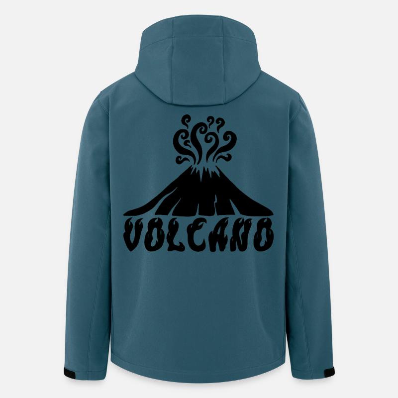 Volcan noir - Veste softshell homme en polyester recyclé Stanley/Stella - bleu pétrole foncé