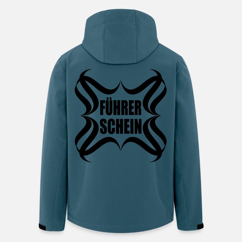 Félicitations, permis de conduire réussi - Veste softshell homme en polyester recyclé Stanley/Stella - bleu pétrole foncé