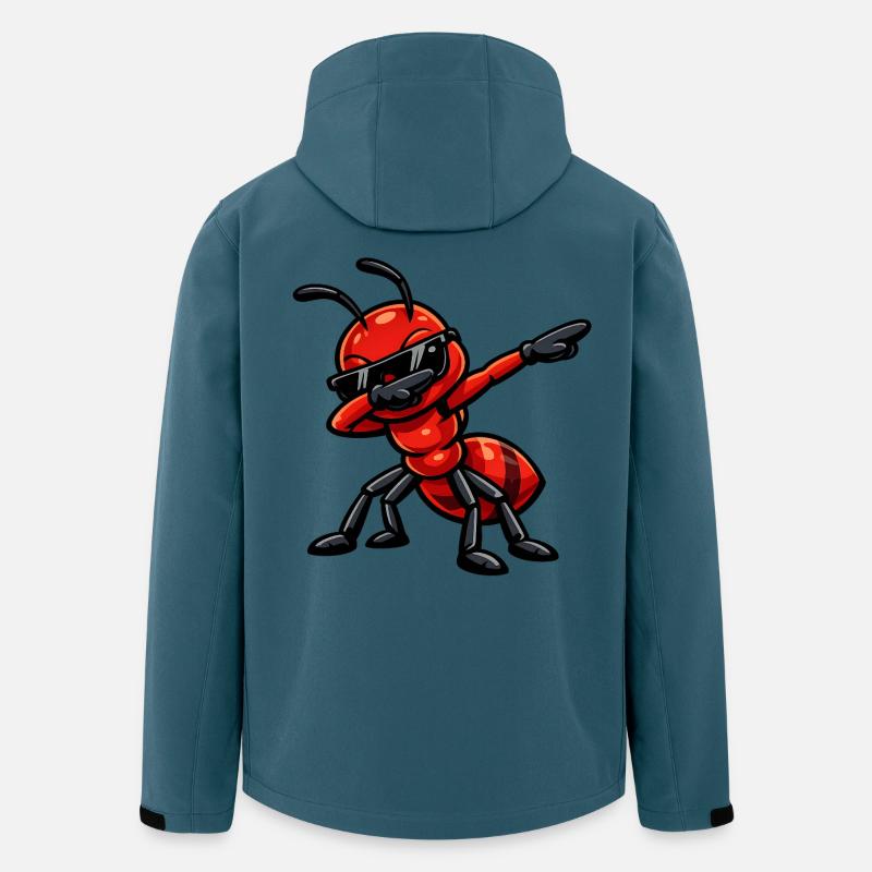 Dabbing Ameise - Recycelte Männer Softshell-Jacke von Stanley/Stella - Dunkles Petrol