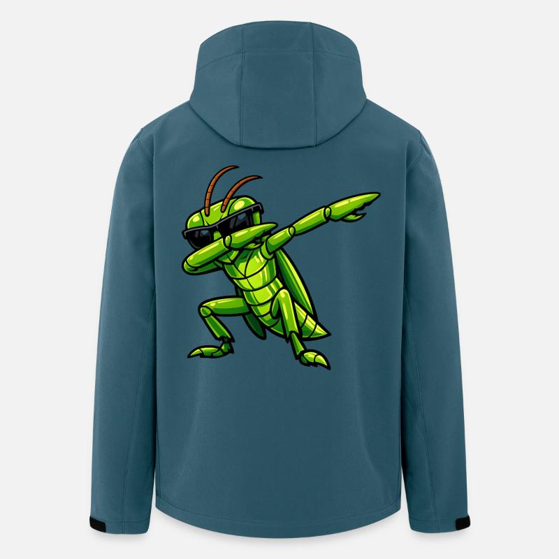 Dabbing Grashüpfer - Recycelte Männer Softshell-Jacke von Stanley/Stella - Dunkles Petrol