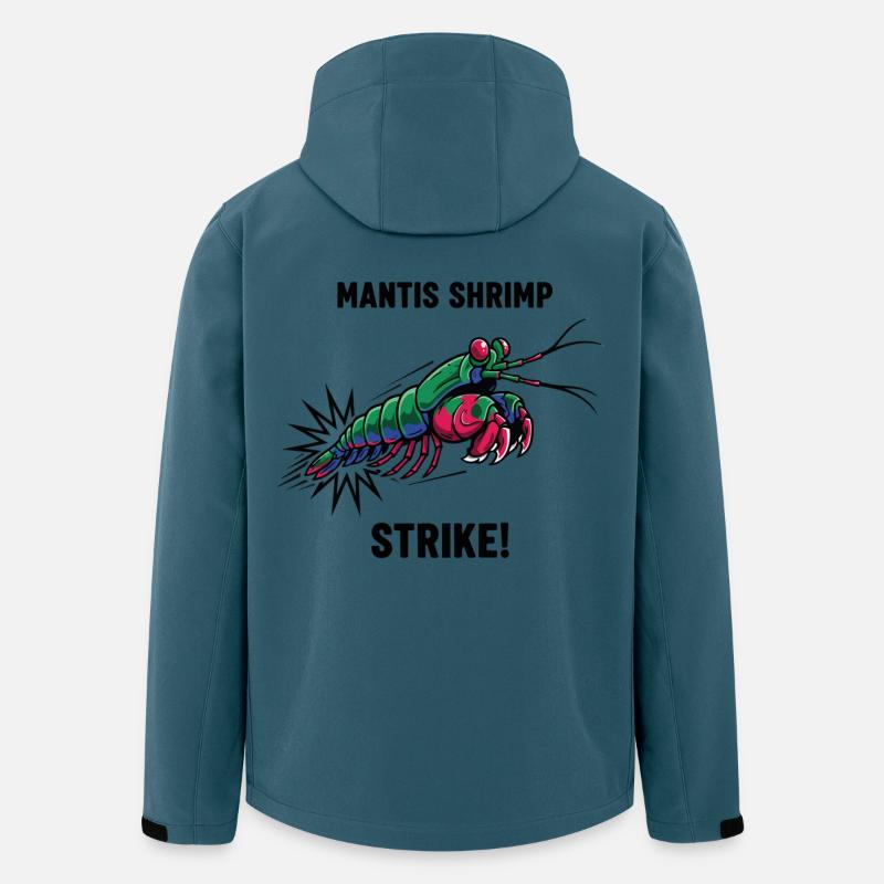 Crevette Mante Strike Mantis-Garnele - Recycelte Männer Softshell-Jacke von Stanley/Stella - Dunkles Petrol