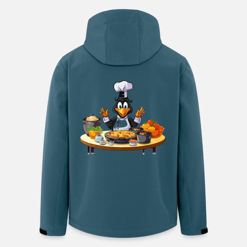Kitchen Duck Chef Design - Veste softshell homme en polyester recyclé Stanley/Stella - bleu pétrole foncé