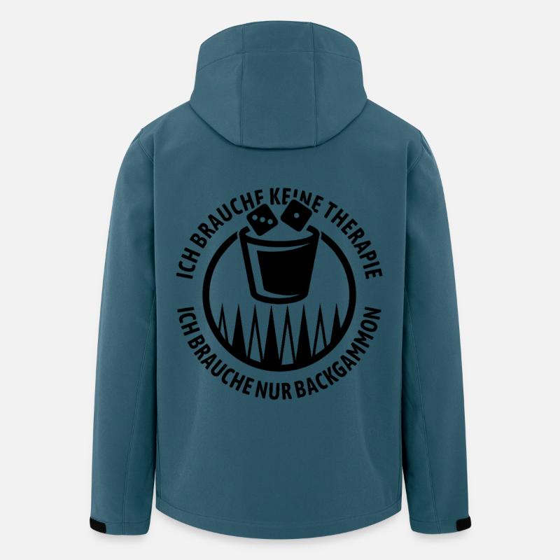 Keine Therapie - Backgammon | Brettspiel - Recycelte Männer Softshell-Jacke von Stanley/Stella - Dunkles Petrol