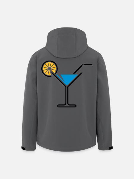 Cocktail / Cocktail Glass / Martini + (Light Blue) - Men’s Recycled Softshell Jacket by Stanley/Stella - stargazer