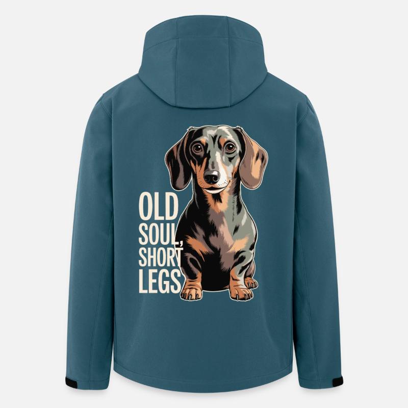 Old Soul Dackel - Recycelte Männer Softshell-Jacke von Stanley/Stella - Dunkles Petrol