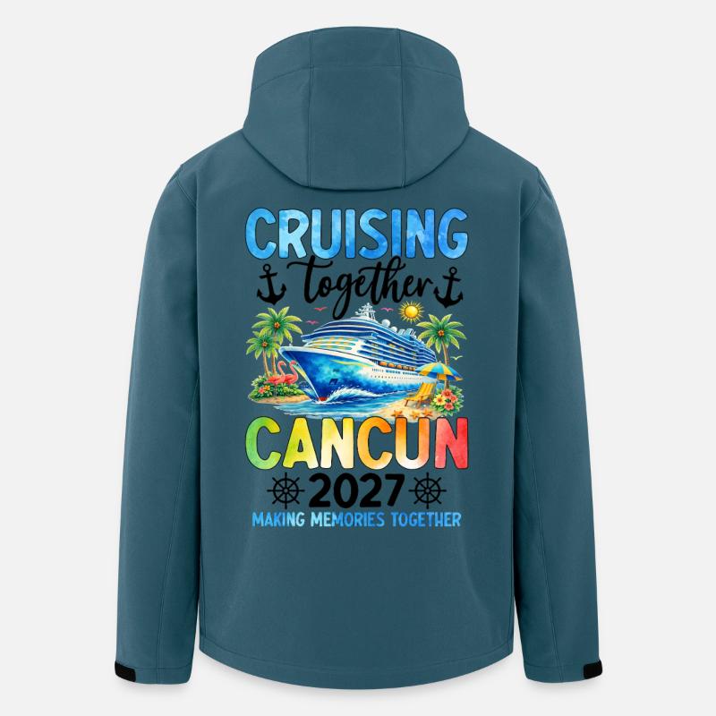 Cruising Together Cancun 2027 - Recycelte Männer Softshell-Jacke von Stanley/Stella - Dunkles Petrol