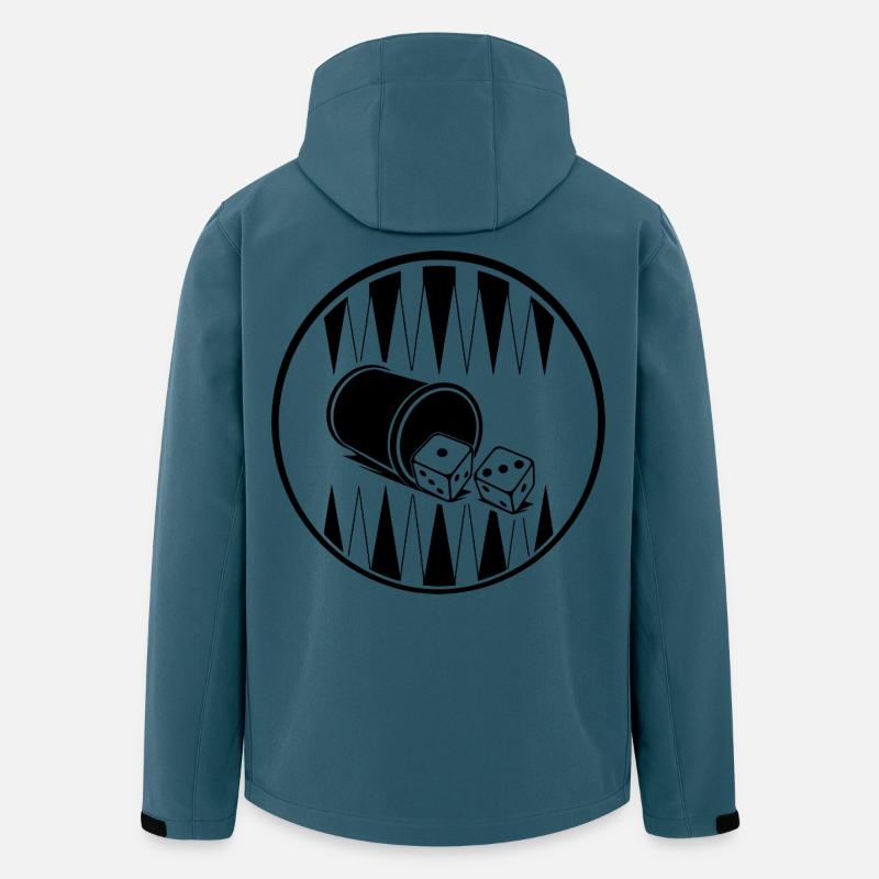 Backgammon | Jeu de société | Don - Veste softshell homme en polyester recyclé Stanley/Stella - bleu pétrole foncé