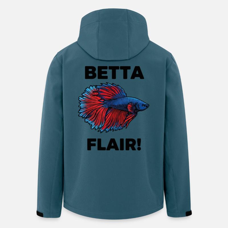 Poisson Combattant Betta Flair Aquarium - Veste softshell homme en polyester recyclé Stanley/Stella - bleu pétrole foncé