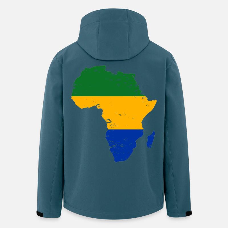 Gabon_Flagge_Afrika_used - Men’s Recycled Softshell Jacket by Stanley/Stella - stargazer