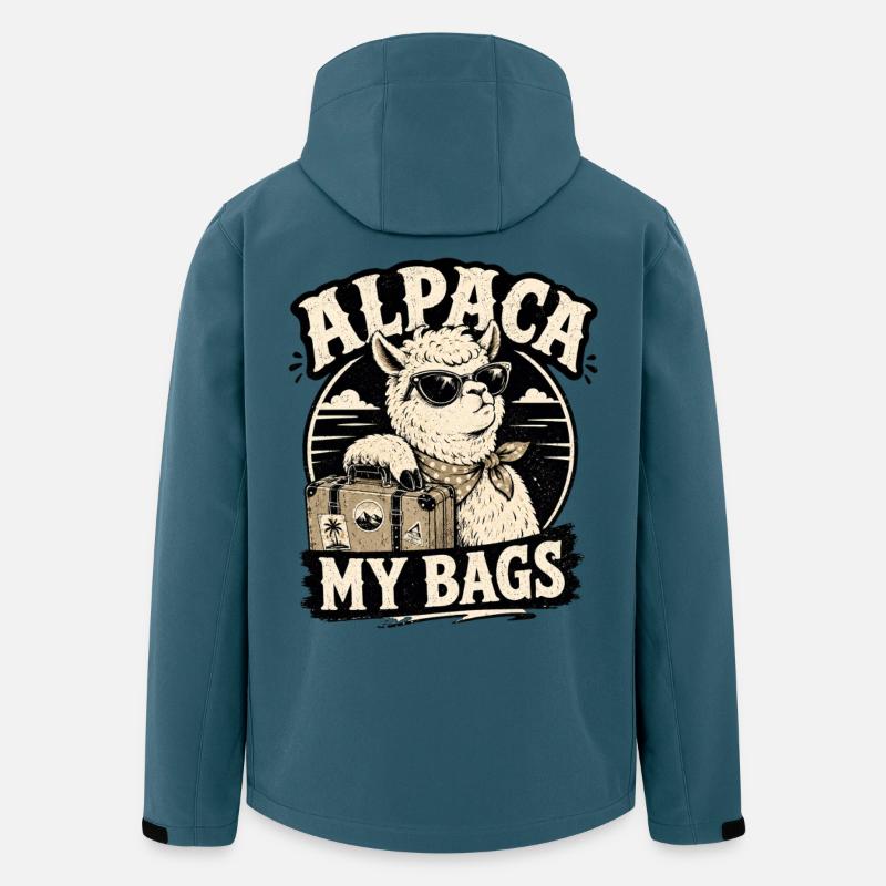 Alpaca My Bags - Recycelte Männer Softshell-Jacke von Stanley/Stella - Dunkles Petrol