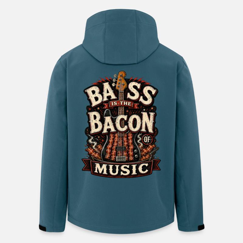 Bass ist das Bacon der Musik - Recycelte Männer Softshell-Jacke von Stanley/Stella - Dunkles Petrol