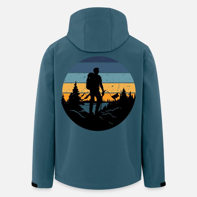 Retro Bedtime Hiker - Men’s Recycled Softshell Jacket by Stanley/Stella - stargazer