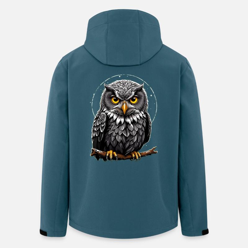 Kleiner wilder Waldkautz - Recycelte Männer Softshell-Jacke von Stanley/Stella - Dunkles Petrol