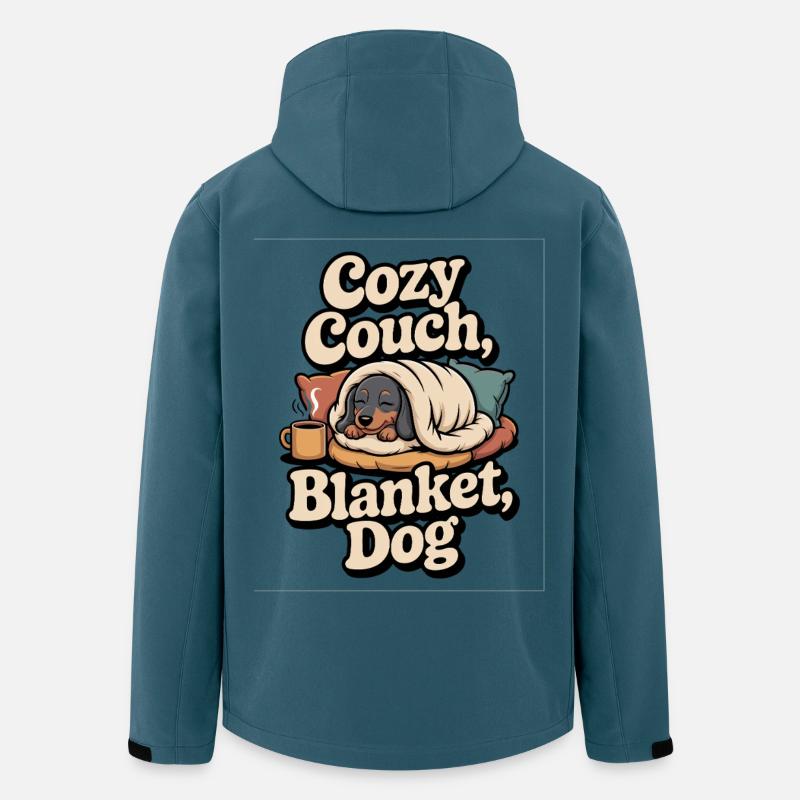 Teckel câlin - Veste softshell homme en polyester recyclé Stanley/Stella - bleu pétrole foncé