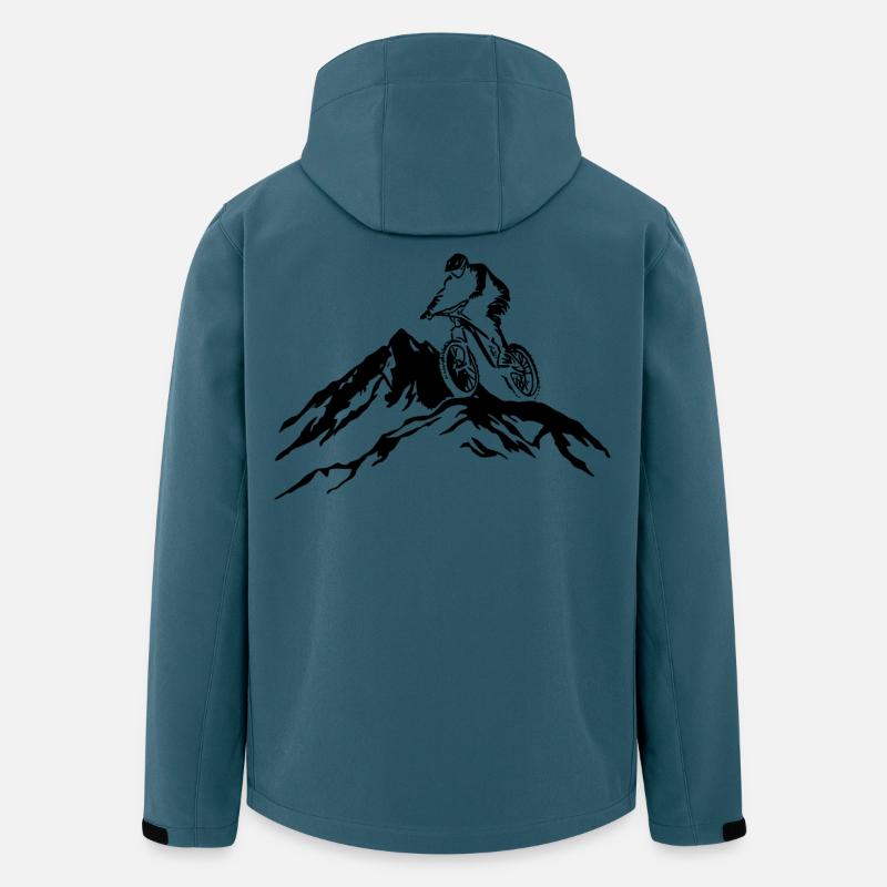 VTT - Veste softshell homme en polyester recyclé Stanley/Stella - bleu pétrole foncé