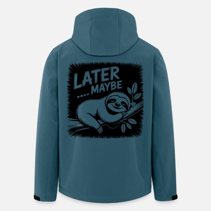 Funny sloth - maybe later - Men’s Recycled Softshell Jacket by Stanley/Stella - stargazer