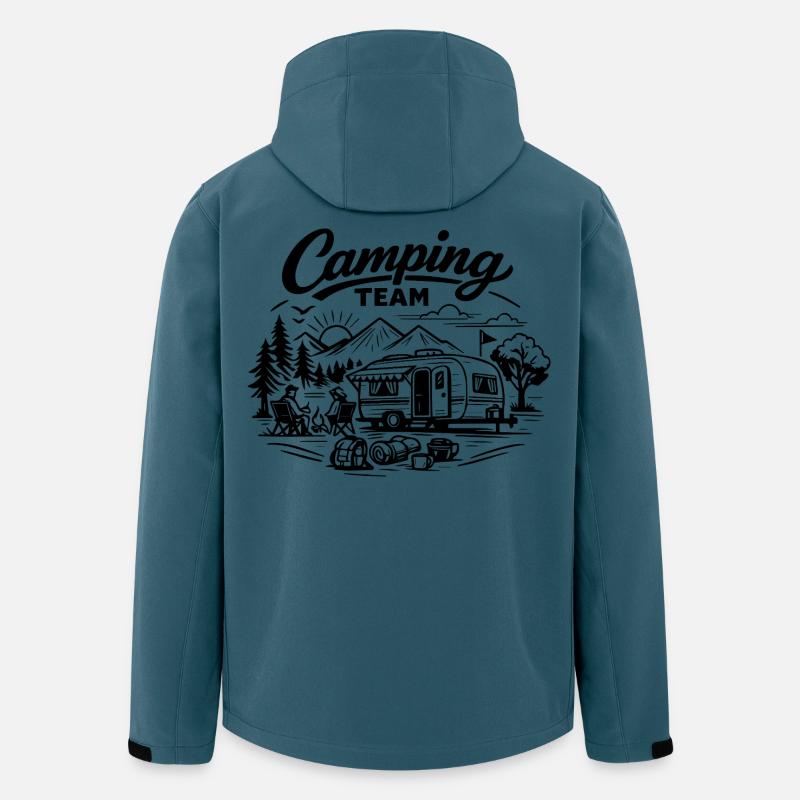 Camping Team Wagon - Men’s Recycled Softshell Jacket by Stanley/Stella - stargazer