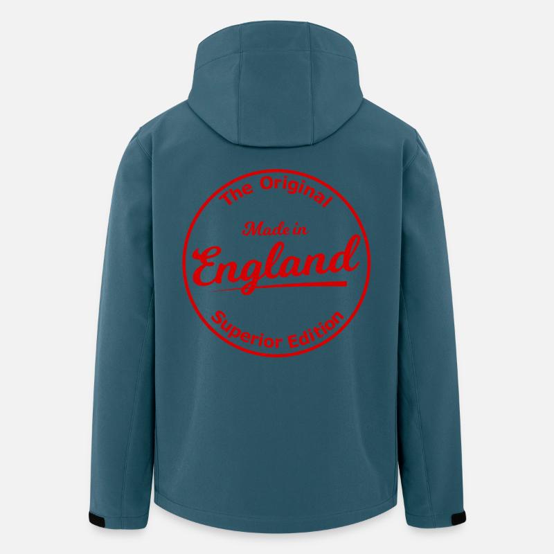 Original England Stempel Rot - Recycelte Männer Softshell-Jacke von Stanley/Stella - Dunkles Petrol