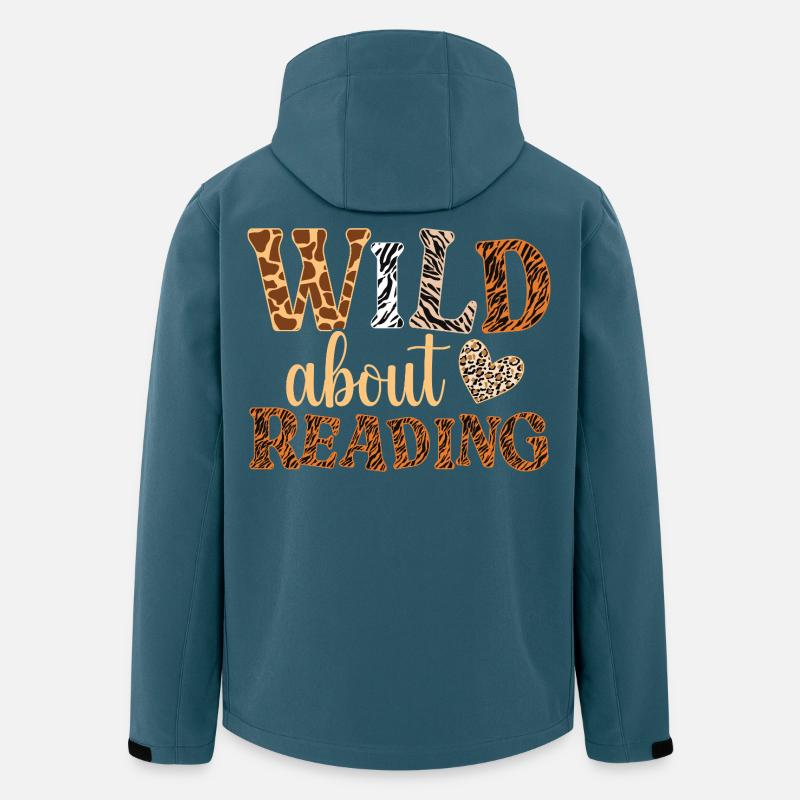 WILD about Reading: Animal Pattern Letters - Men’s Recycled Softshell Jacket by Stanley/Stella - stargazer