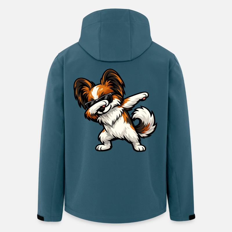 Dabbing Schmetterlingshund - Recycelte Männer Softshell-Jacke von Stanley/Stella - Dunkles Petrol