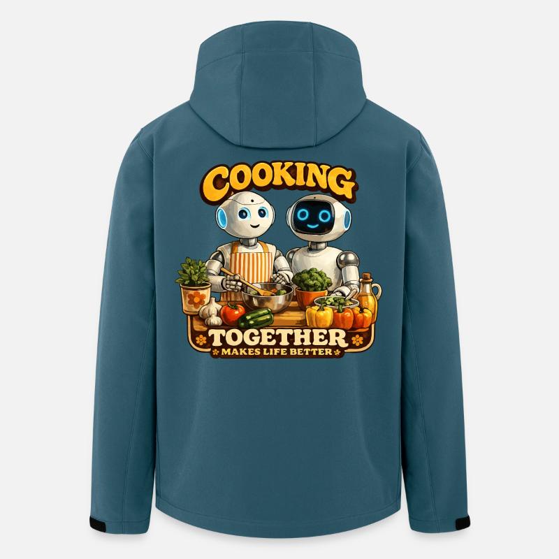 Robots cook together - Men’s Recycled Softshell Jacket by Stanley/Stella - stargazer