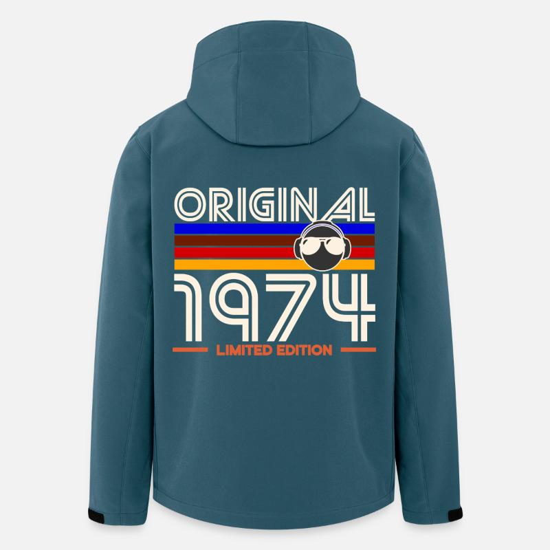 Original 1974 Édition limitée - Veste softshell homme en polyester recyclé Stanley/Stella - bleu pétrole foncé