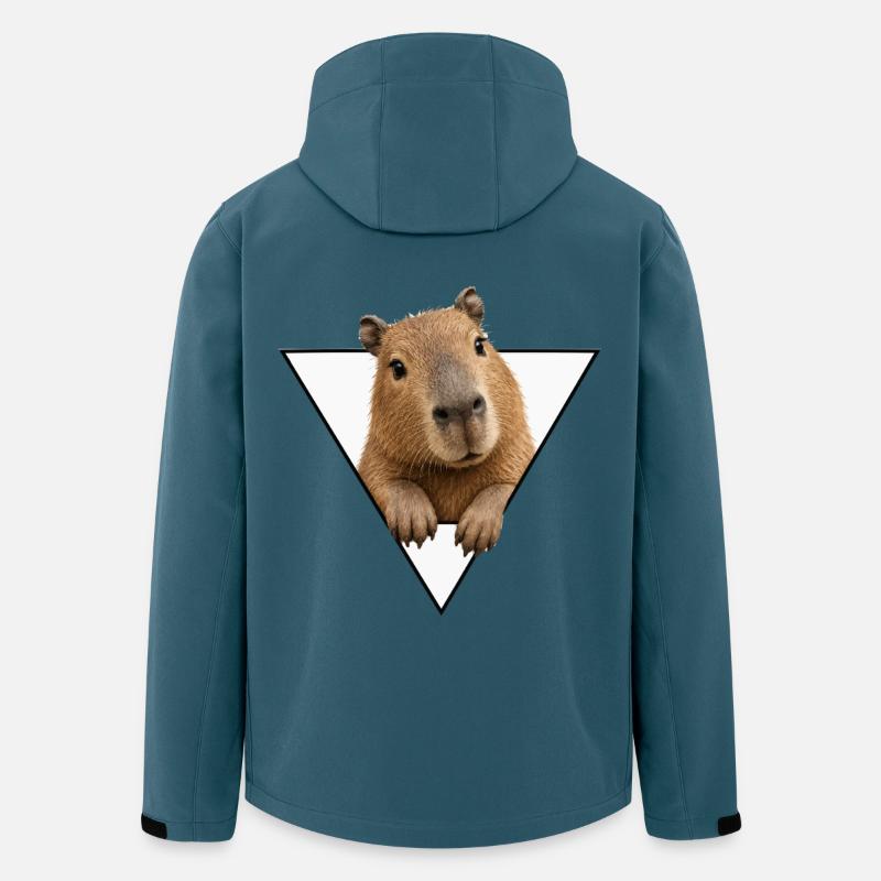 Kapybara dans le Triangle - Veste softshell homme en polyester recyclé Stanley/Stella - bleu pétrole foncé