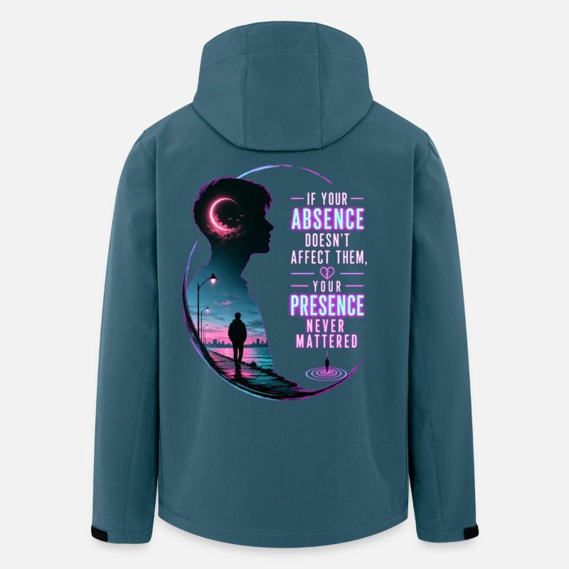 Absence Néon : Présence Élevée - Veste softshell homme en polyester recyclé Stanley/Stella - bleu pétrole foncé