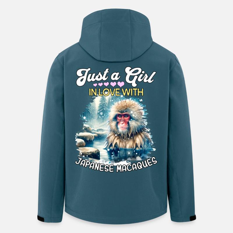 Japanmakak Mädchen Japanese Macaque - Recycelte Männer Softshell-Jacke von Stanley/Stella - Dunkles Petrol