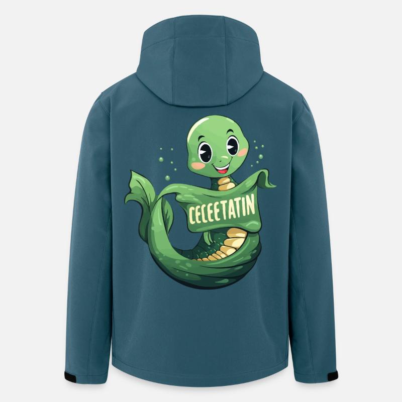 Celetatin Schildkröte Cartoon - Recycelte Männer Softshell-Jacke von Stanley/Stella - Dunkles Petrol