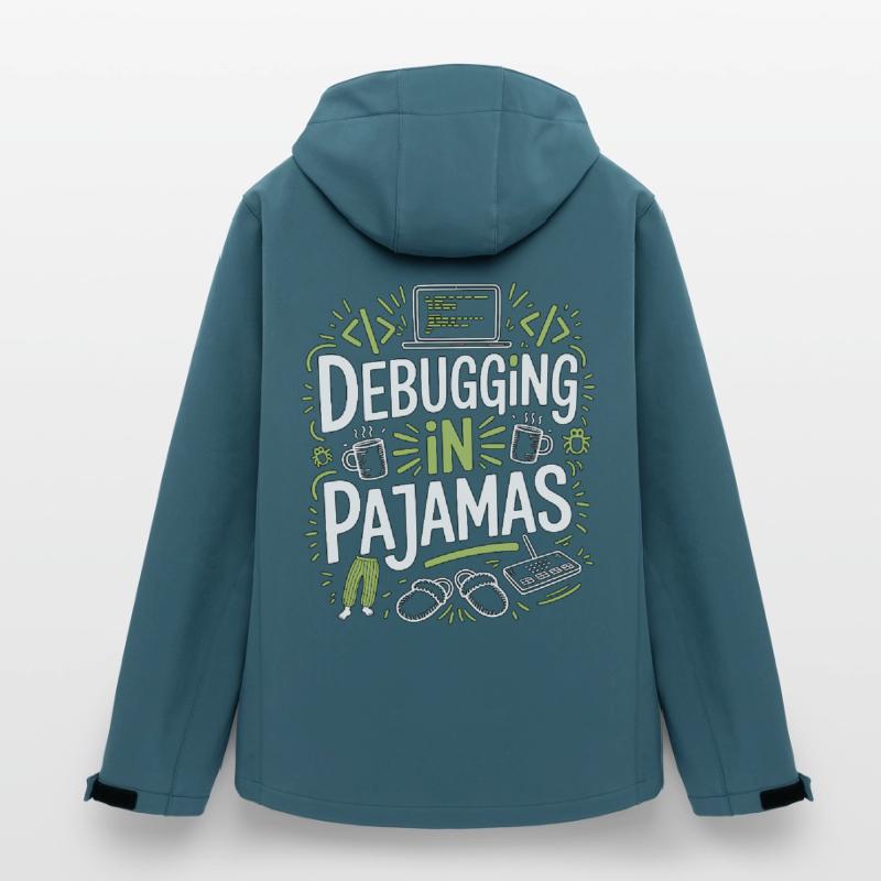 Remote Developer Debugging In Software Developer Men’s Recycled Softshell Jacket by Stanley/Stella