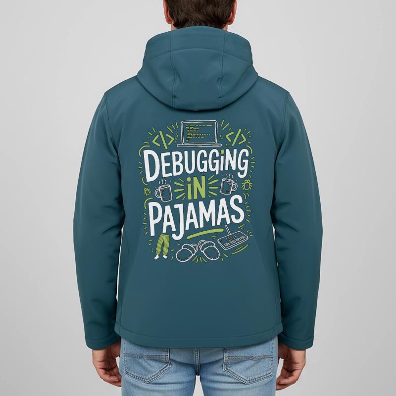 Remote Developer Debugging In Software Developer Men’s Recycled Softshell Jacket by Stanley/Stella