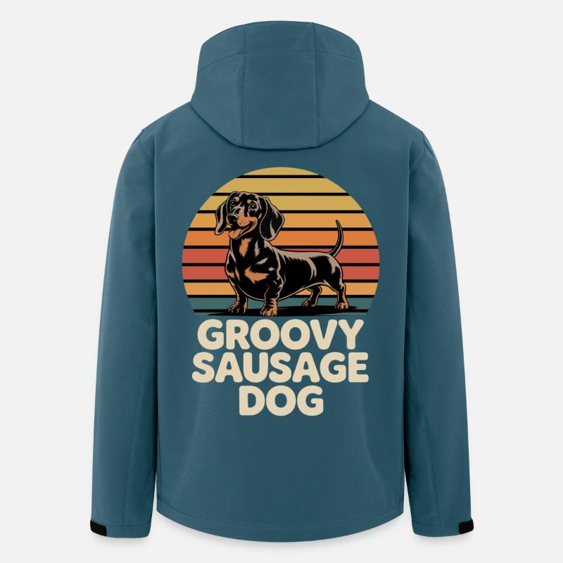 Groovy Dachshund - Men’s Recycled Softshell Jacket by Stanley/Stella - stargazer