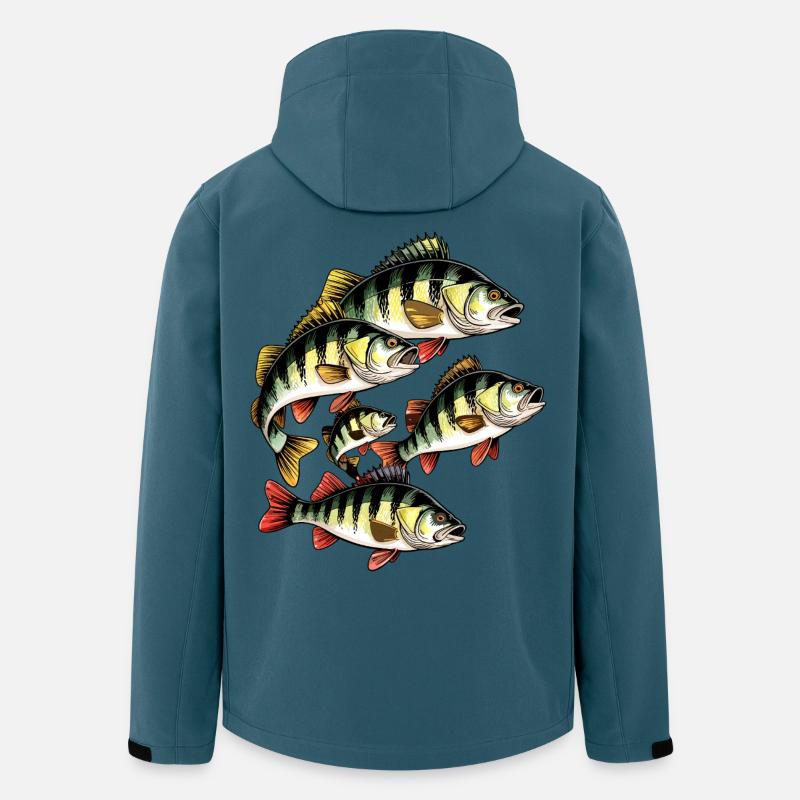 Bunte Barsche - Recycelte Männer Softshell-Jacke von Stanley/Stella - Dunkles Petrol