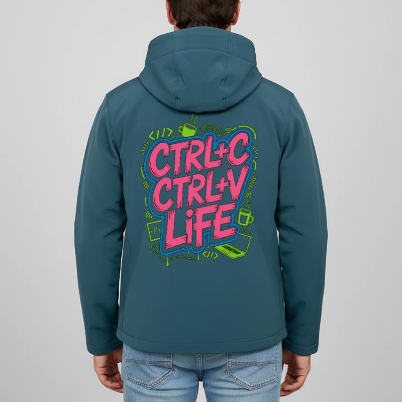 Remote Developer Ctrl+C Ctrl+V Life Web Developer Recycelte Männer Softshell-Jacke von Stanley/Stella